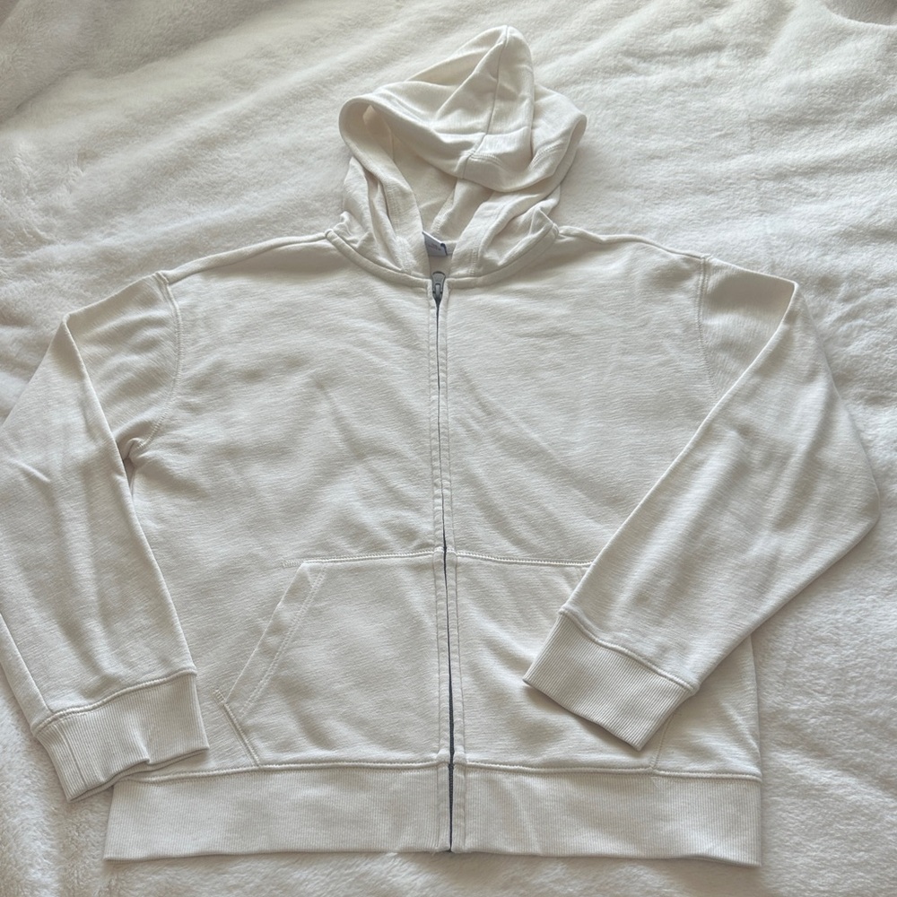 Old Navy Cream Full-Zip Hooded Sweatshirt